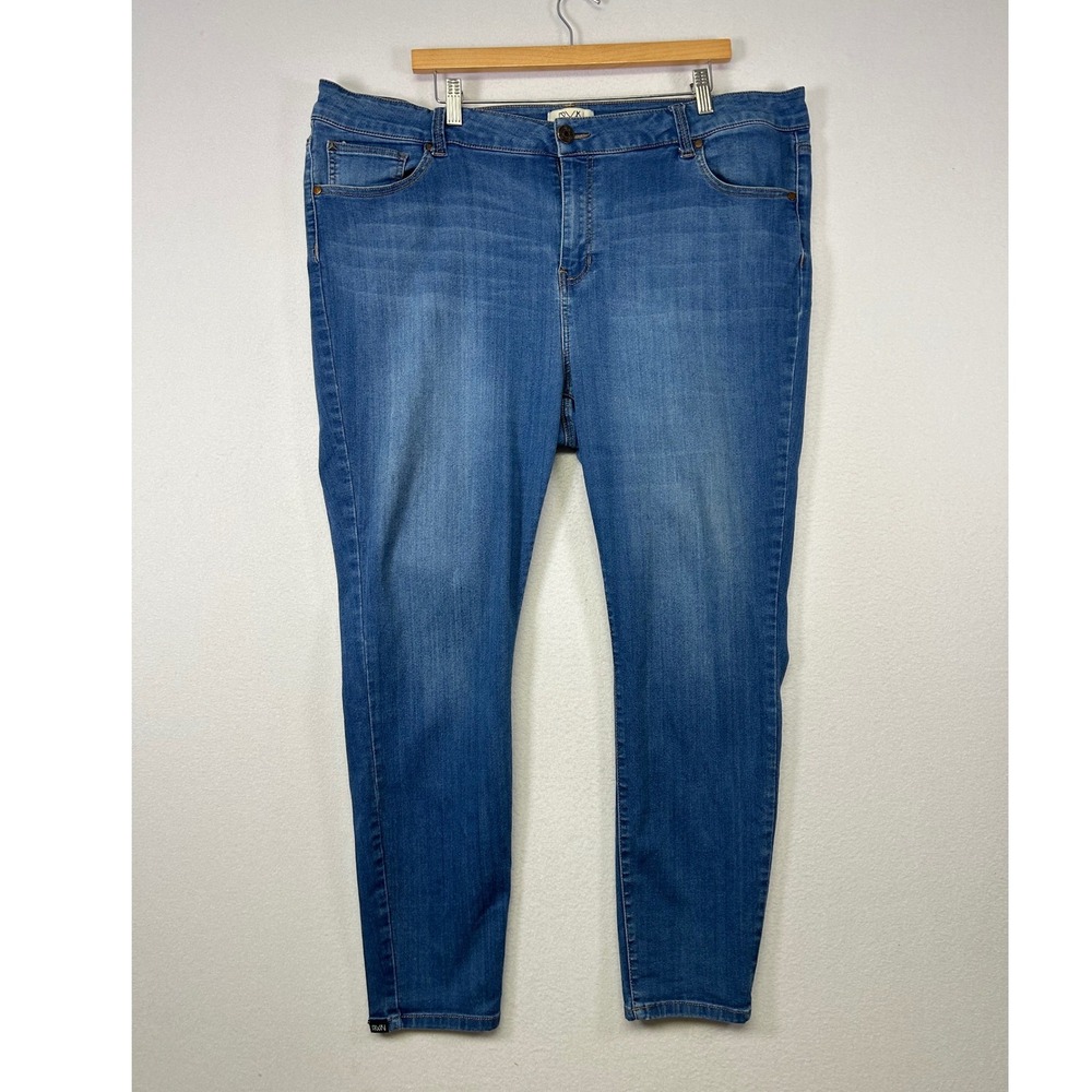 Classic RWN by Rawan Womens 24 Blue Curvy Skinny Denim Jeans RDN1000 Medium Wash